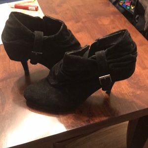 Black booty heels